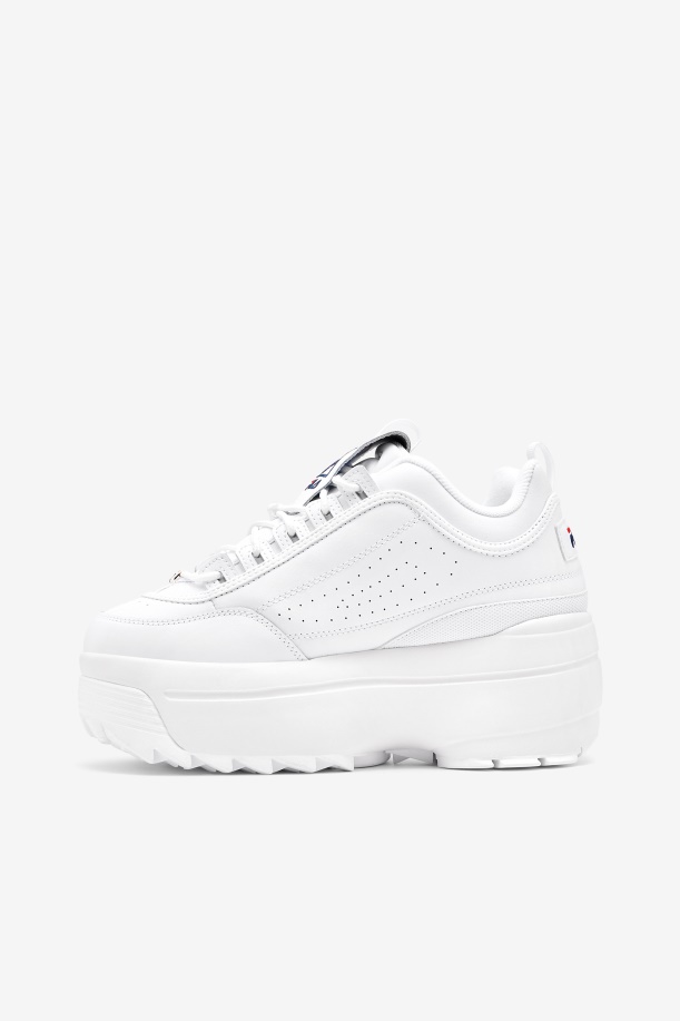 λευκό/ναυτικό/κόκκινο Fila γυναικείο Disruptor 2 Wedge