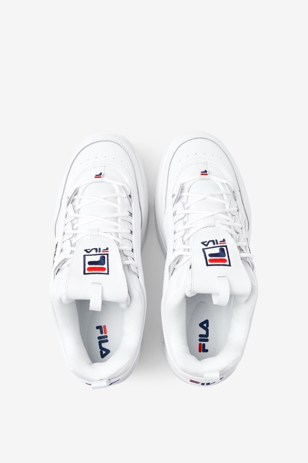 λευκό/ναυτικό/κόκκινο Fila γυναικείο Disruptor 2 Wedge