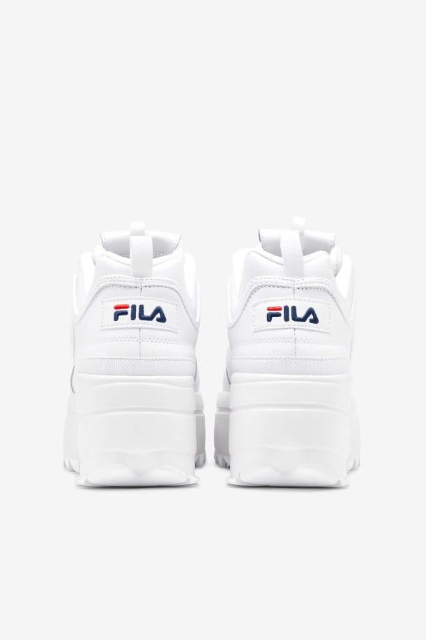 λευκό/ναυτικό/κόκκινο Fila γυναικείο Disruptor 2 Wedge