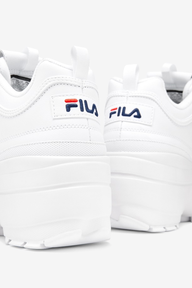 λευκό/ναυτικό/κόκκινο Fila γυναικείο Disruptor 2 Wedge