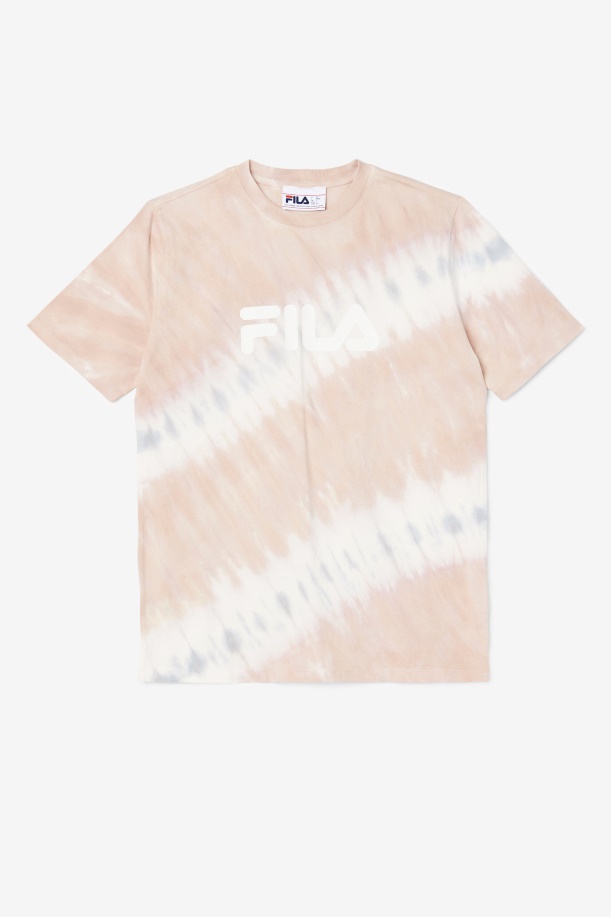 γαρδένια/λευκό/βελγικό μπλοκ Alivia Tie Dye Tee Fila