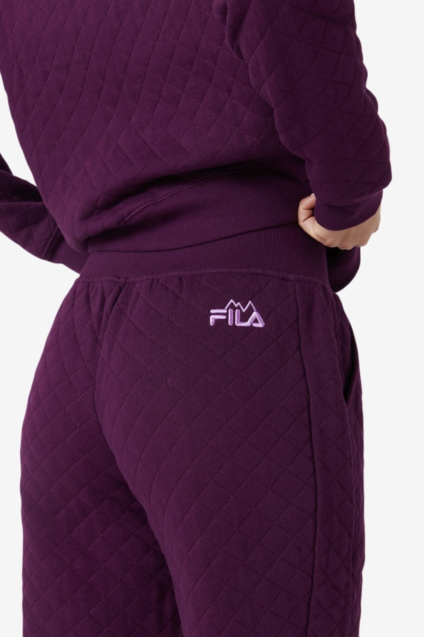 Finley ψηλό καπιτονέ Jogger τουρσί παντζάρι/κρόκο πέταλο Fila