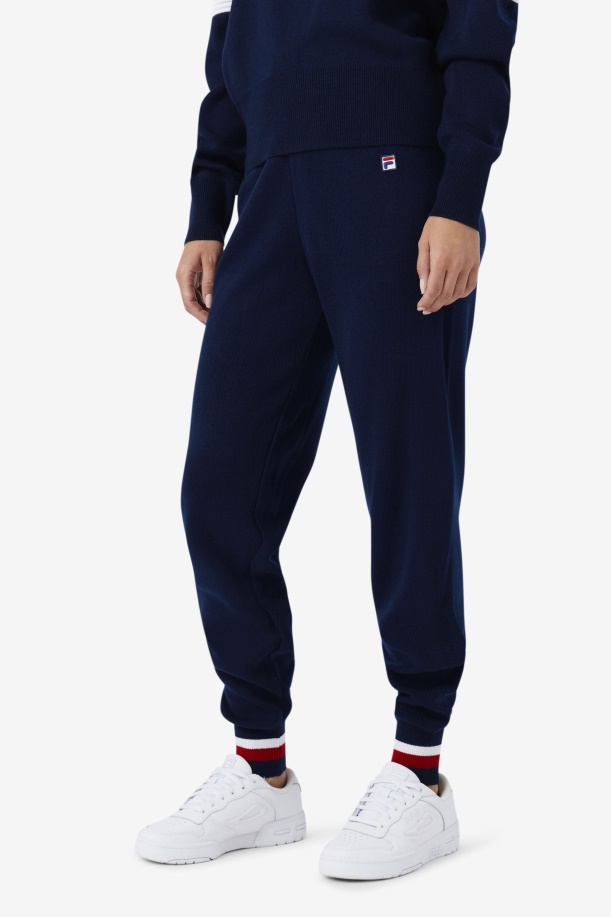Frankie πλεκτό παντελόνι Fila Navy/κόκκινο/λευκό