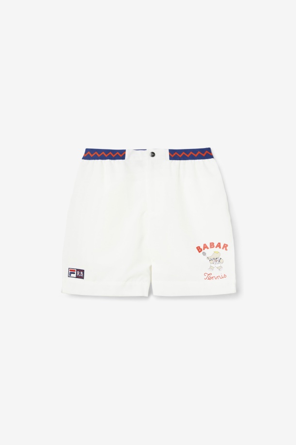 Fila λευκό/μπλε φάρος/κόκκινο φλόγα Fila X Rb Babar Marckus Short