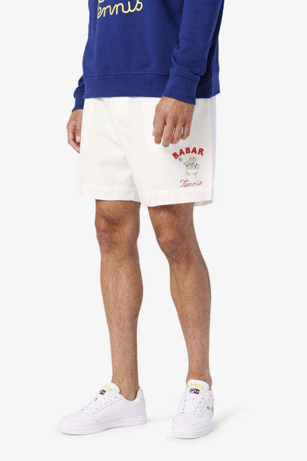 Fila λευκό/μπλε φάρος/κόκκινο φλόγα Fila X Rb Babar Marckus Short