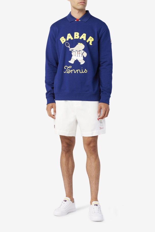 Fila λευκό/μπλε φάρος/κόκκινο φλόγα Fila X Rb Babar Marckus Short