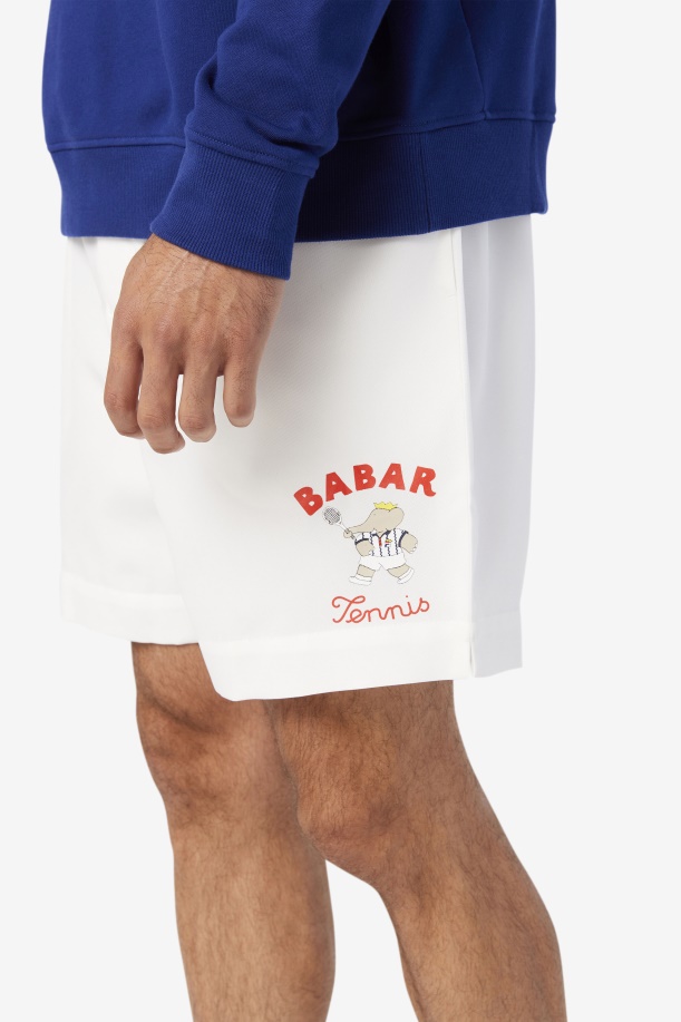 Fila λευκό/μπλε φάρος/κόκκινο φλόγα Fila X Rb Babar Marckus Short