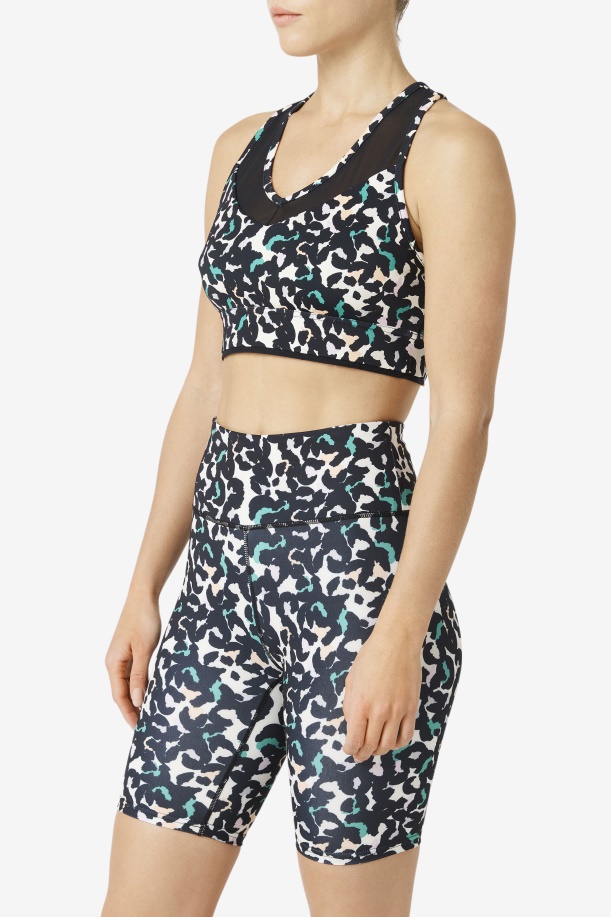 σουτιέν Uplift Racerback Top Fila μαύρο ζωάκι