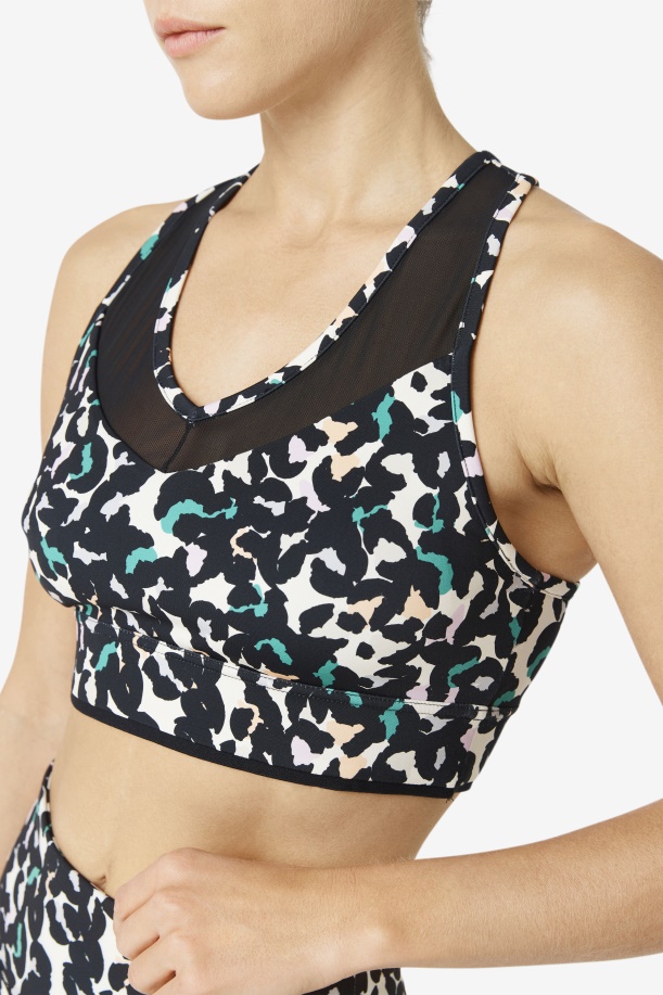 σουτιέν Uplift Racerback Top Fila μαύρο ζωάκι