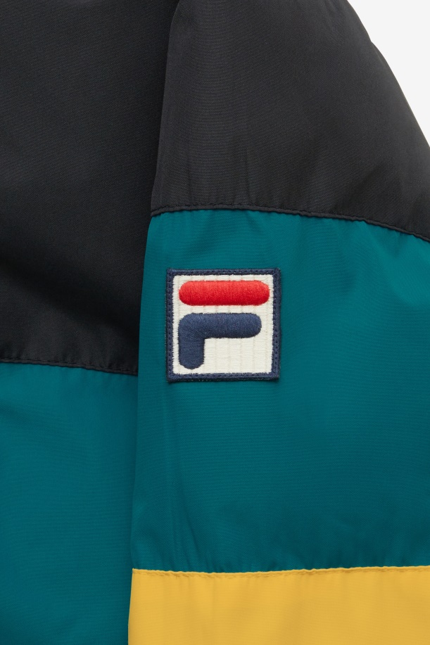 μαύρο/λιμαντικό μπλε/χρυσό Fila Giovanni Puffa Jacket