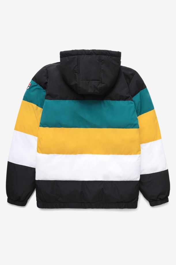 μαύρο/λιμαντικό μπλε/χρυσό Fila Giovanni Puffa Jacket
