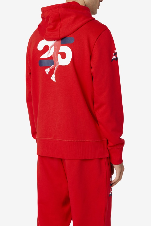 Fila Grant Hill Lazarus Hoodie κόκκινο