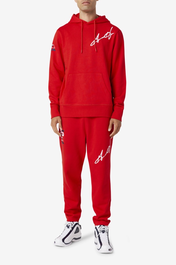 Fila Grant Hill Lazarus Hoodie κόκκινο