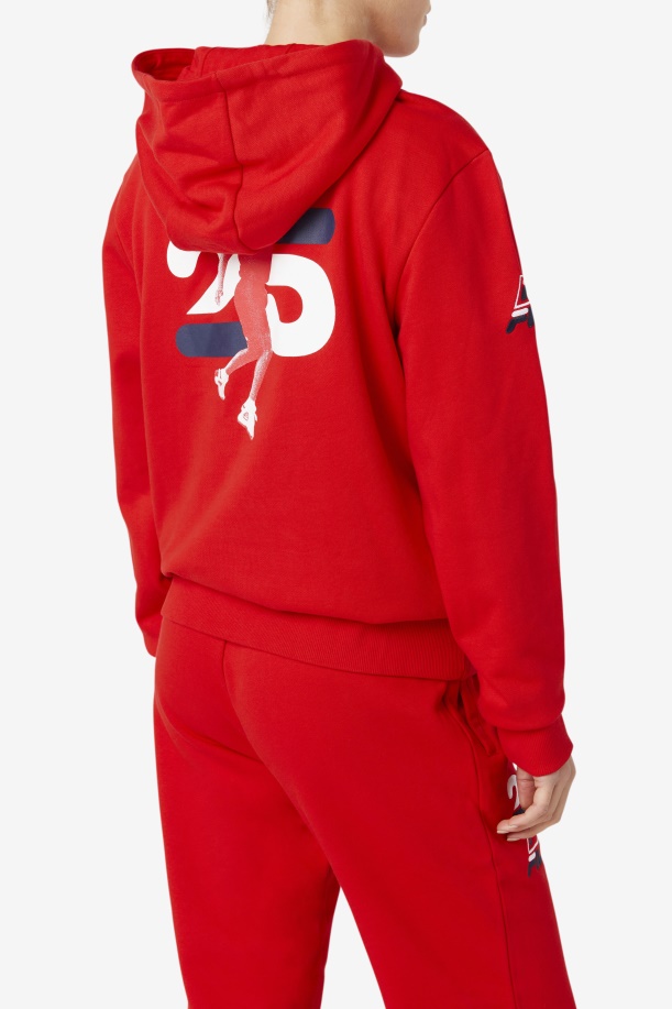 Fila Grant Hill Lazarus Hoodie κόκκινο