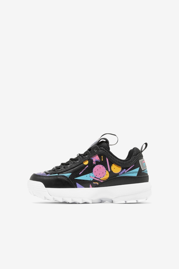 Fila Big Kids\' Disruptor 2 Premium μαύρο/τσίχλα/λευκό
