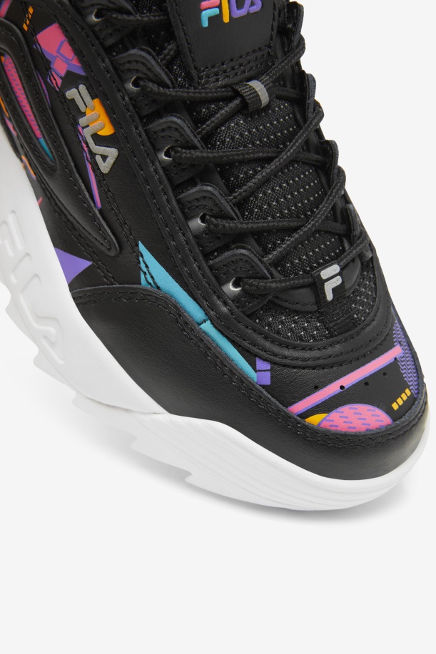 Fila Big Kids\' Disruptor 2 Premium μαύρο/τσίχλα/λευκό