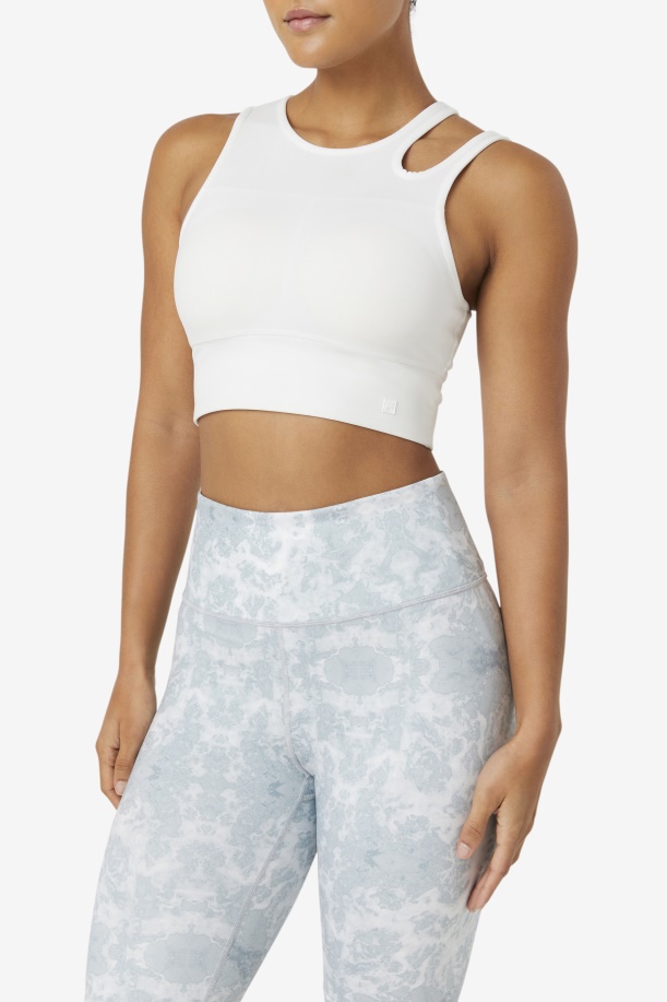 Uplift Slice Crop Bra Top λευκό Fila