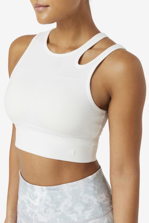 Uplift Slice Crop Bra Top λευκό Fila