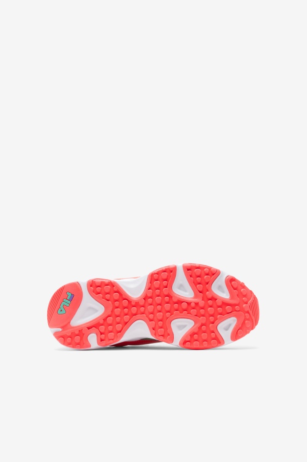 Fila Little Kids\' Ray Tracer Apex λευκό/φλογερό κοραλί/μοβ
