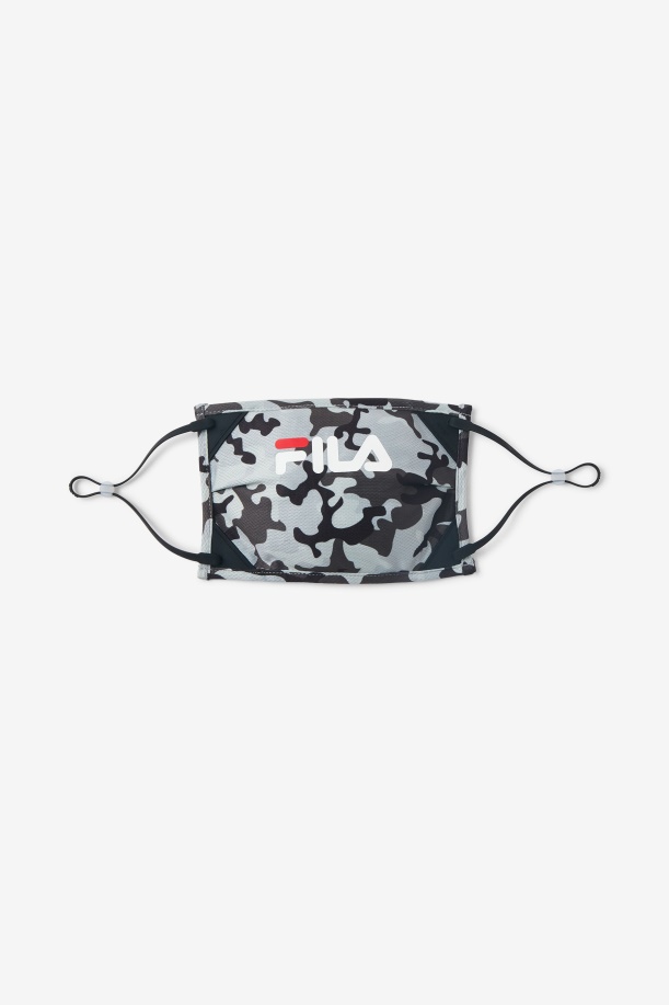 ρυθμιζόμενη μάσκα προσώπου μαύρο/γκρι Camo Fila