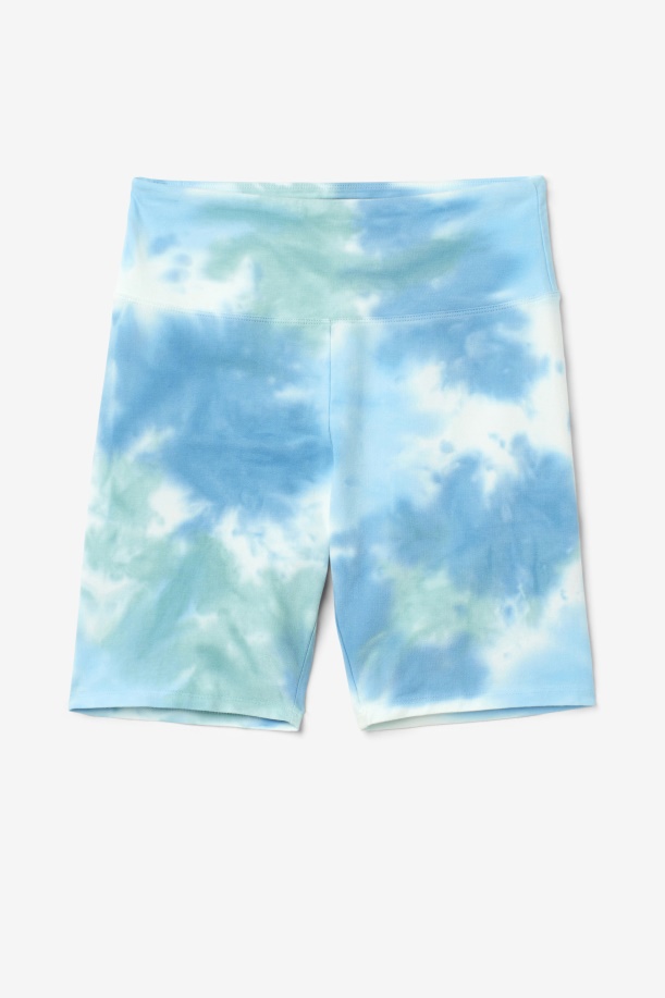Fila Taima Tie Dye ποδήλατο κοντό White/splish/all/latigo Bay