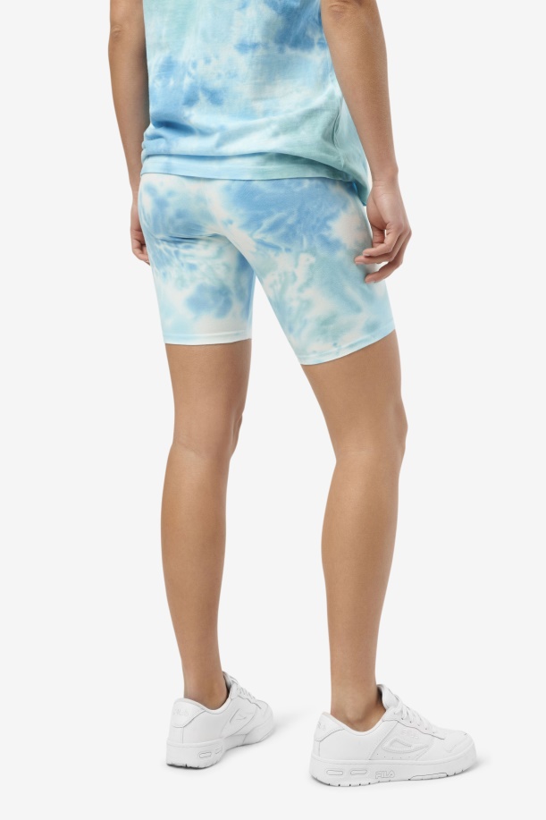 Fila Taima Tie Dye ποδήλατο κοντό White/splish/all/latigo Bay