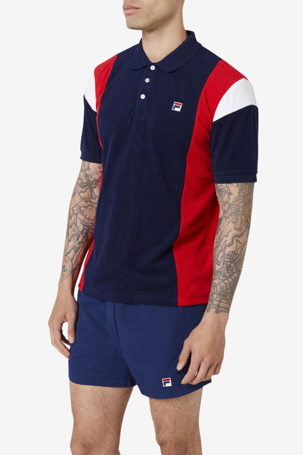 Fila Astro Terry Polo Navy/κόκκινο/λευκό