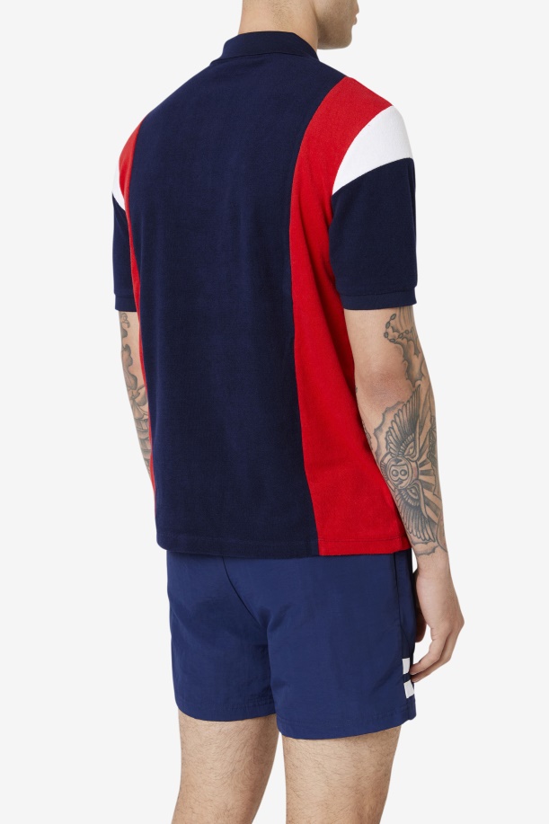 Fila Astro Terry Polo Navy/κόκκινο/λευκό