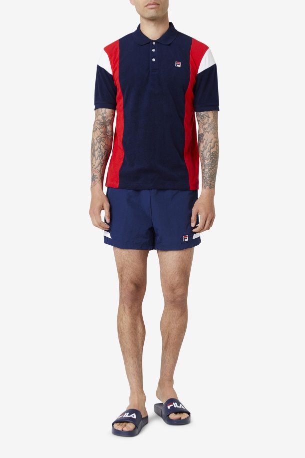 Fila Astro Terry Polo Navy/κόκκινο/λευκό