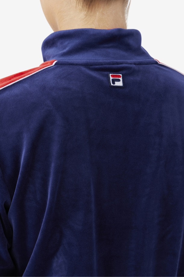 μπουφάν Fila Navy/λευκό/κόκκινο βαλέρι βελούδο