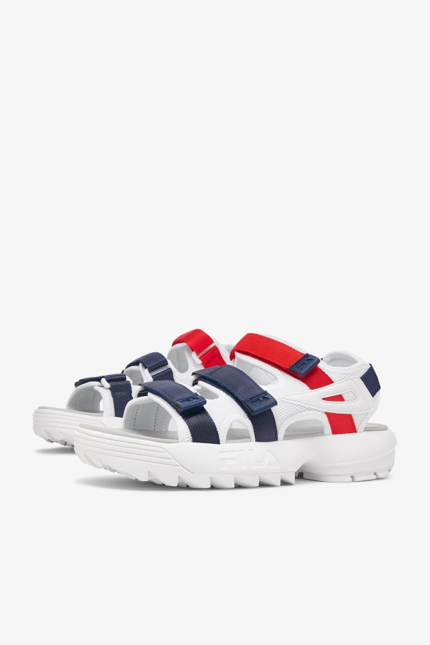 Fila ανδρικό πέδιλο Disruptor λευκό/navy/κόκκινο