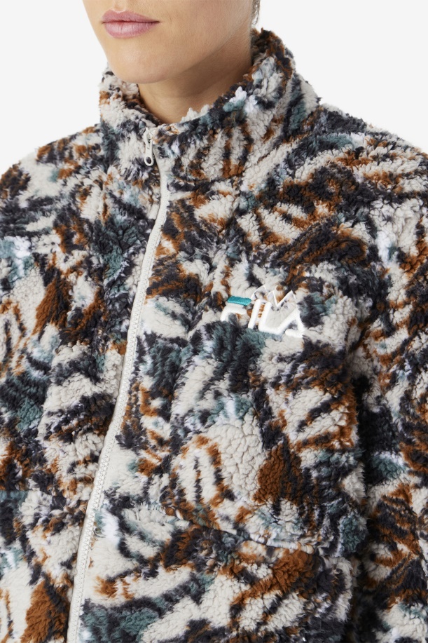 Fila Drewe Sherpa Jacket τσικνιάς/θυελλώδης/deep Lake Print