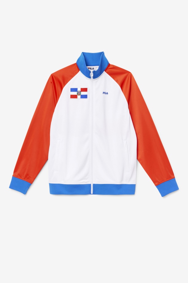 τζάκετ πίστας Dominican Republic Fila φλογερό κόκκινο/λευκό/μπλε