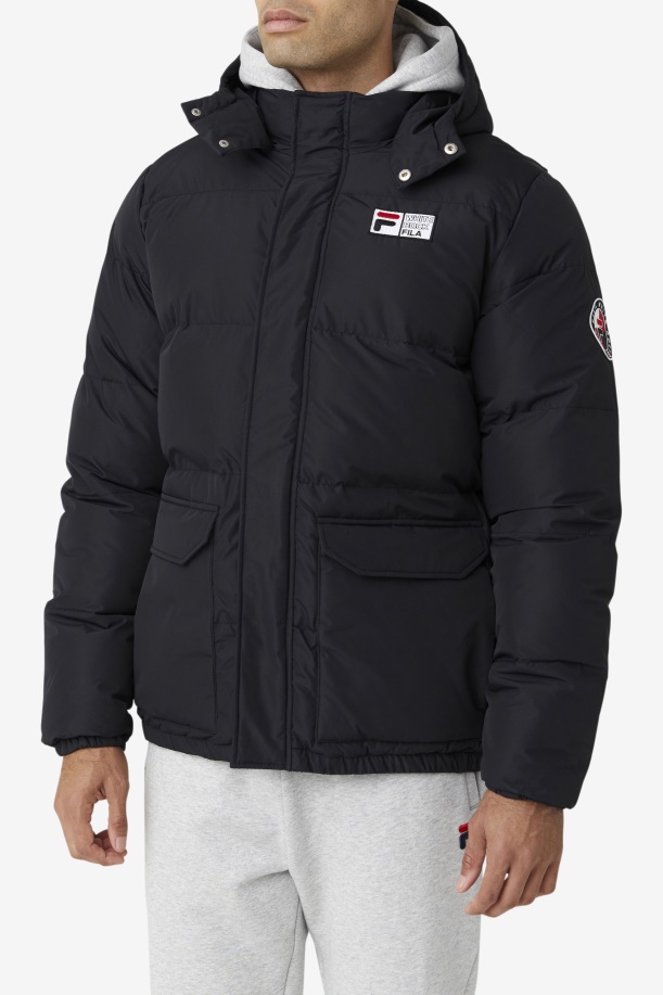 Otler Puffer Jacket Fila μαύρο