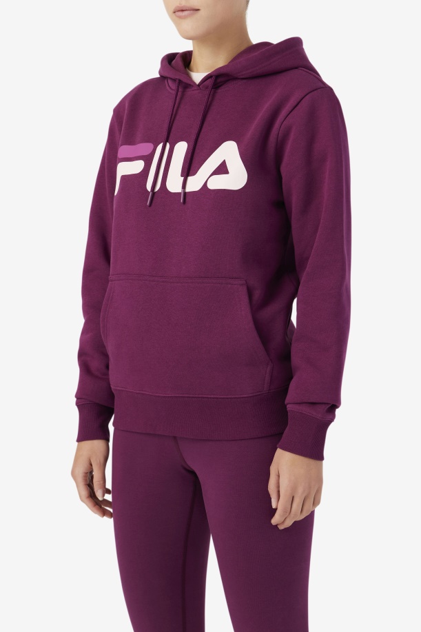 Lucy Hoodie Fila κρασί από σταφύλι/ποτ πουρί/ρουζ