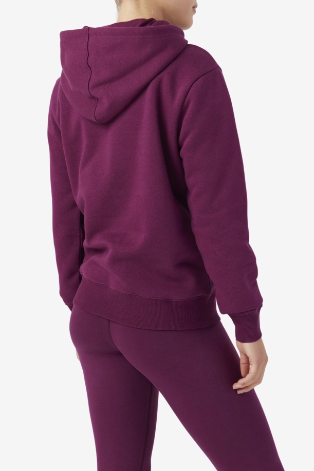 Lucy Hoodie Fila κρασί από σταφύλι/ποτ πουρί/ρουζ