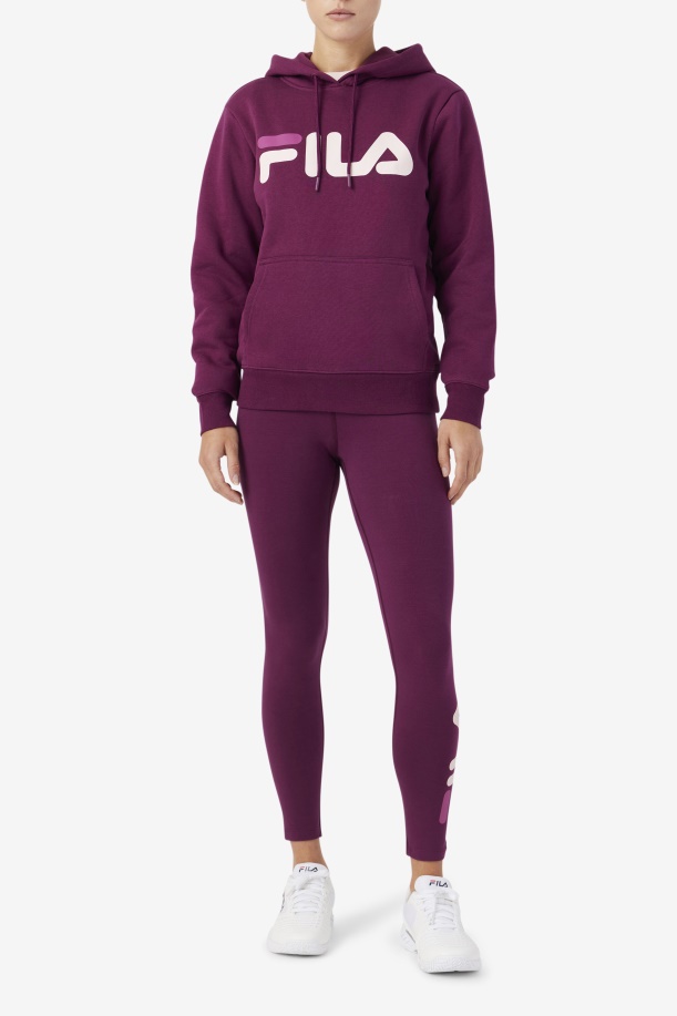 Lucy Hoodie Fila κρασί από σταφύλι/ποτ πουρί/ρουζ