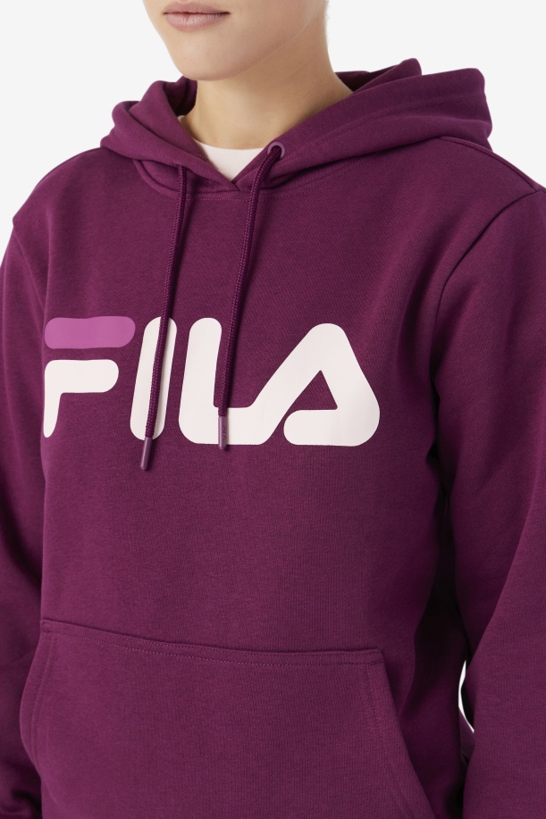 Lucy Hoodie Fila κρασί από σταφύλι/ποτ πουρί/ρουζ