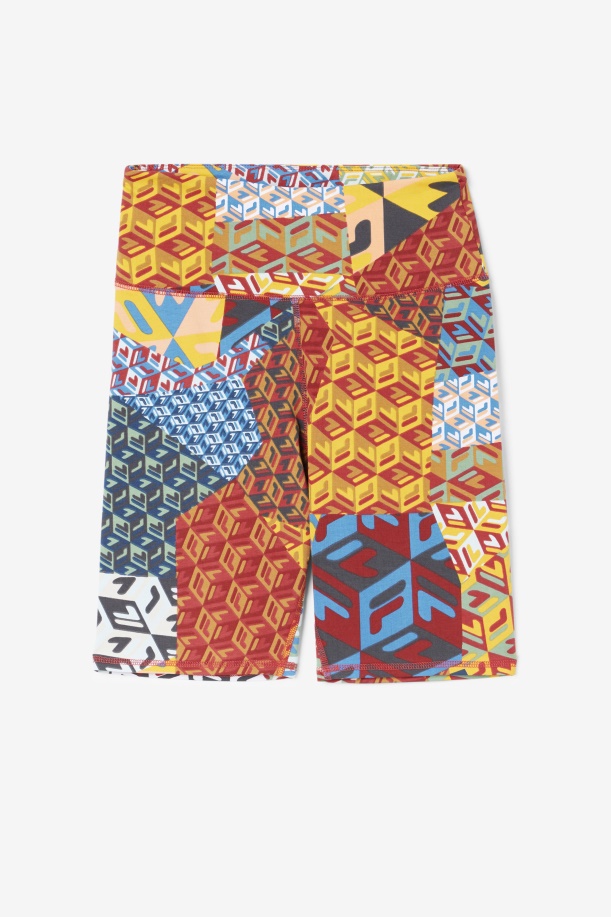 ωκεανό/κίτρινο/λευκό ποδήλατο Elowen Short Fila