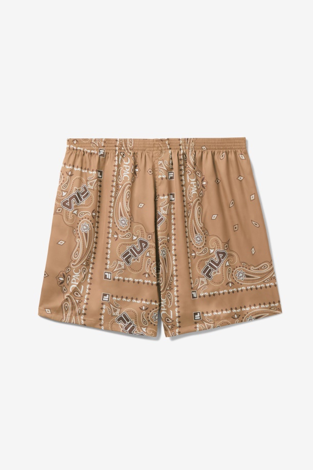 2pac Bandana Print Boxer Fila Tobacco καφέ/λευκό
