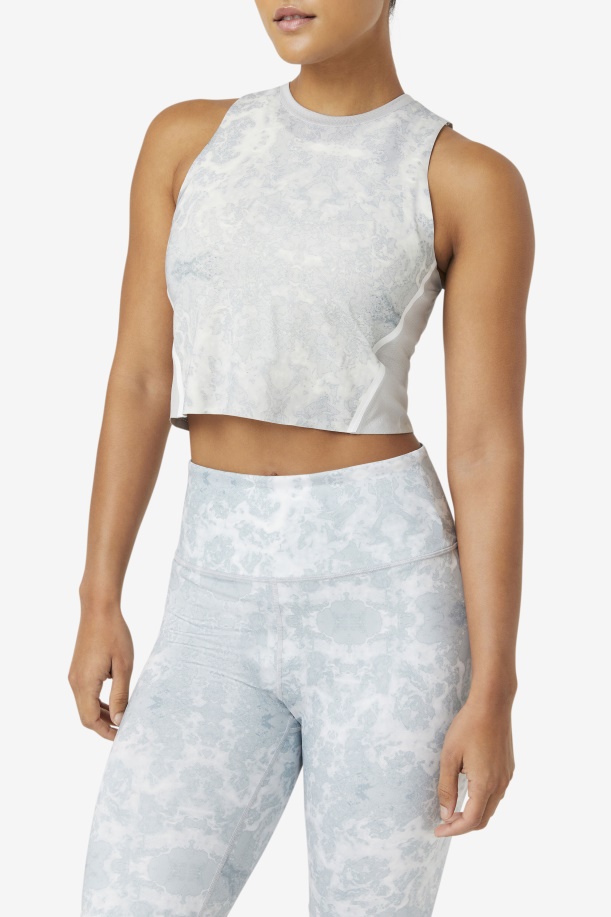 Αθλητικό Crop Top Fila Highrise/λευκό Uplift