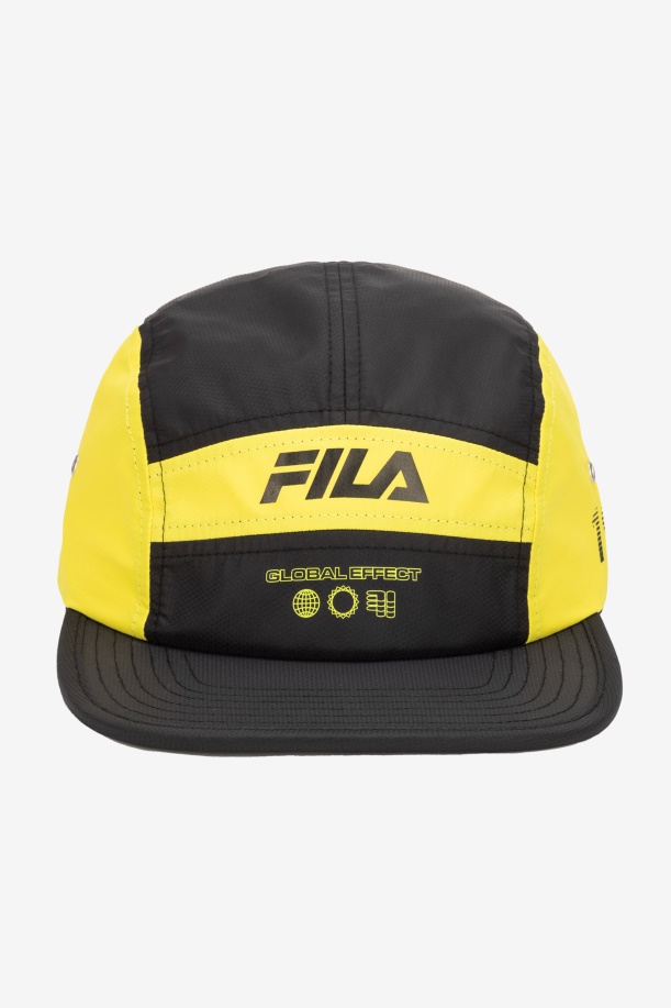 Καπέλο Camper με 5 πάνελ Fila Lime Punch/μαύρο