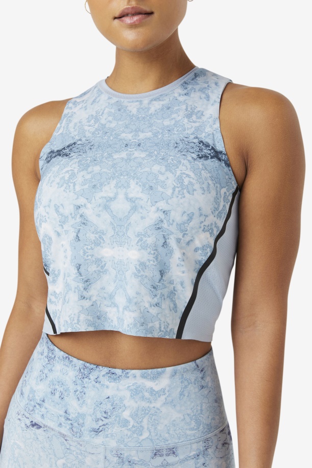 Uplift Athletic Crop Top μπλε ομίχλη/μαύρο Fila