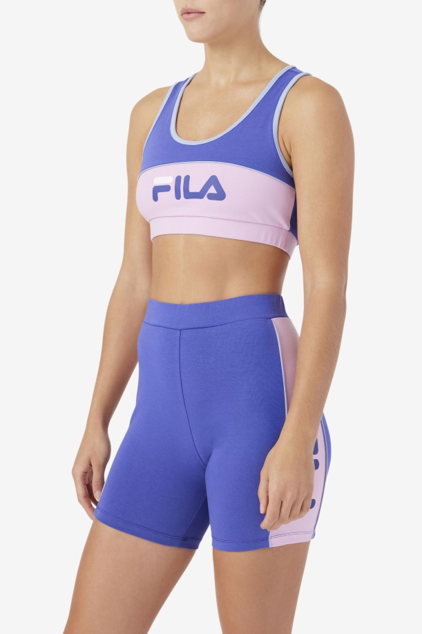 τοπ σουτιέν Kairi Fila μπλε/ορχιδέα/μπλε/λευκό