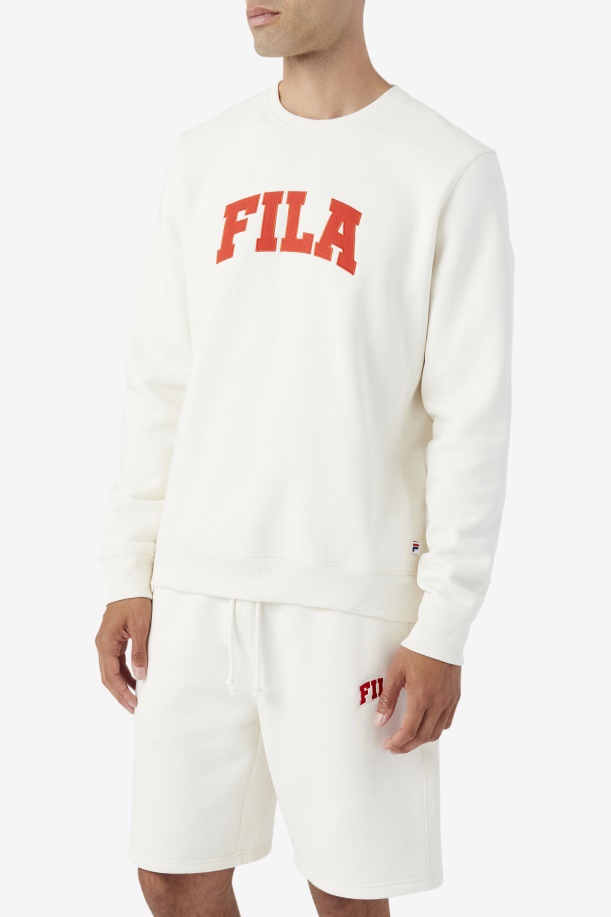 Kory Crewneck Sweatshsirt Fila γαρδένια/φλογερό κόκκινο