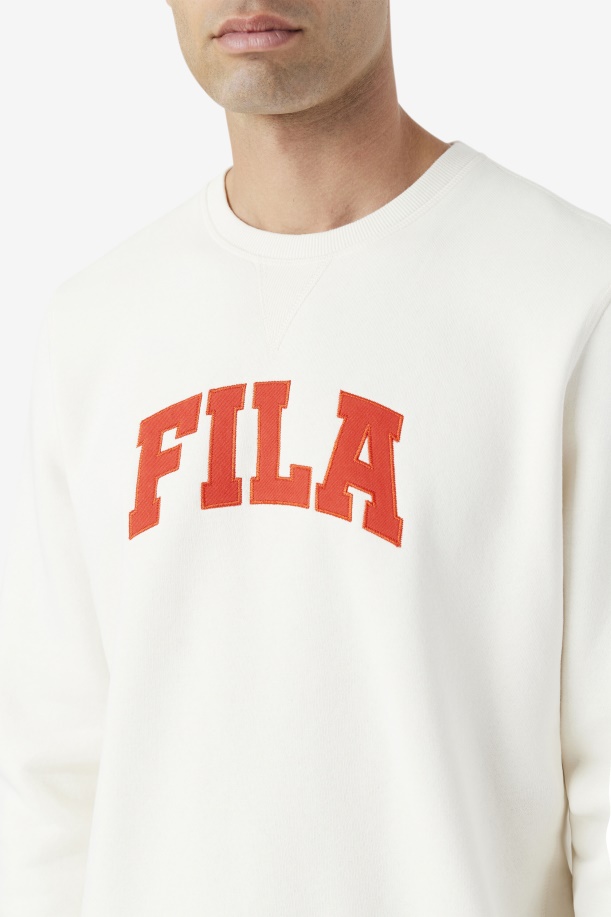 Kory Crewneck Sweatshsirt Fila γαρδένια/φλογερό κόκκινο