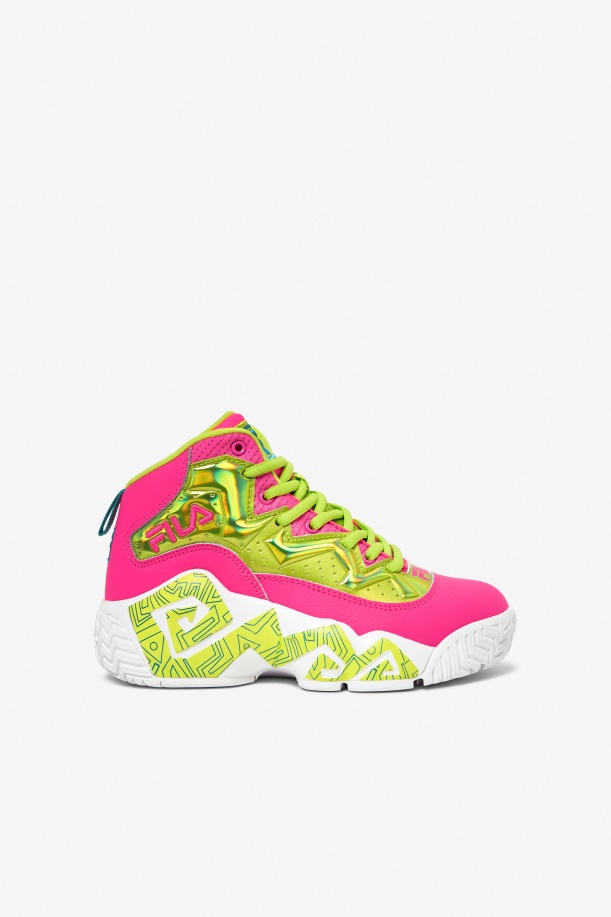 Fila Little Kids' Mb νυχτερινό περπάτημα ροζ/λάιμ μπουνιά/λευκό