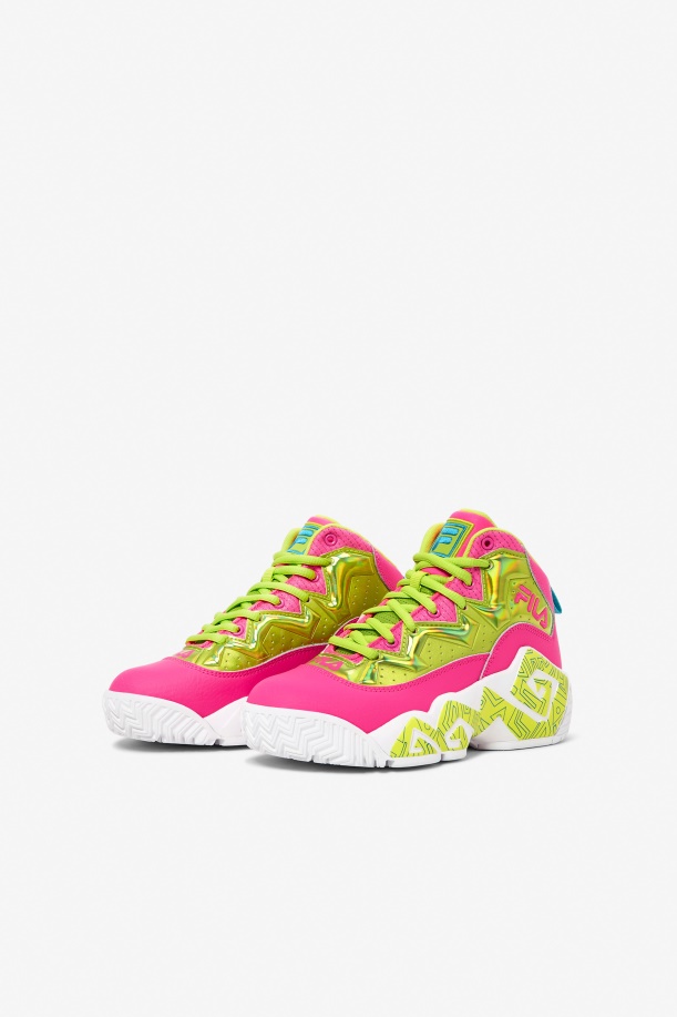 Fila Little Kids\' Mb νυχτερινό περπάτημα ροζ/λάιμ μπουνιά/λευκό