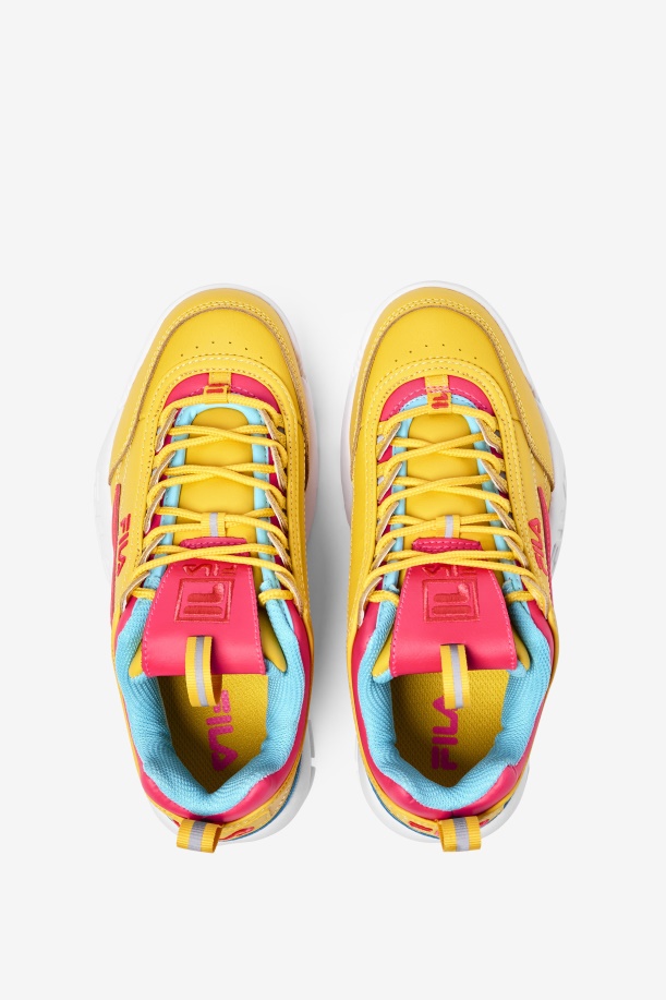 Fila Big Kids\' Disruptor 2 Premium Lemon/diva Pink/bluefish