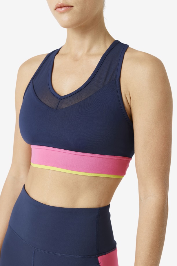 σουτιέν Uplift Racerback Top Navy/azalea/sulphur Fila